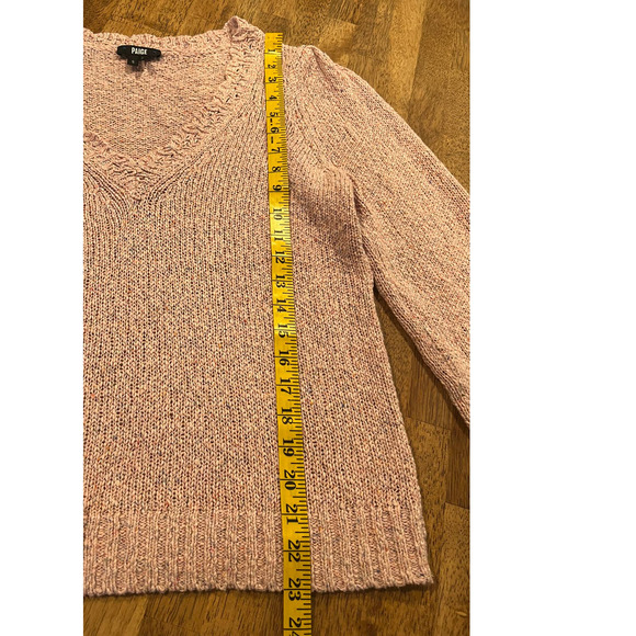 PAIGE Alicia Scalloped Neckline Sweater in Pink - Size Small - Picture 12 of 14